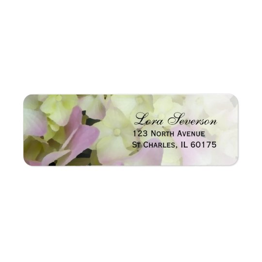 Almost Pink Hydrangea Return Address Return Address Label