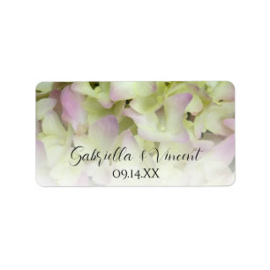 Almost Pink Hydrangea Wedding Favour Tags