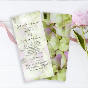 Almost Pink Hydrangea Wedding Program Programme