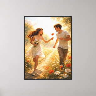Almost Touching - A Valentine Canvas Print