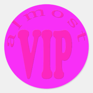 almost vip classic round sticker