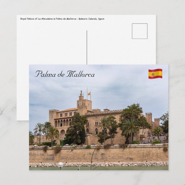 Almudaina Palace in Palma de Mallorca Postcard (Front/Back)