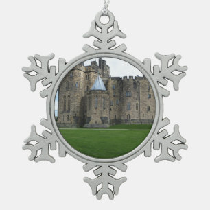 Alnwick Castle UK Snowflake Pewter Christmas Ornament