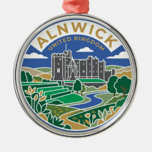 Alnwick United Kingdom Metal Tree Decoration