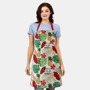 ALO-HO-HO-HA Hawaiian Tropical Holiday  Apron