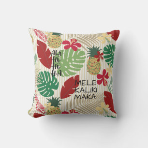 ALO-HO-HO-HA Hawaiian Tropical Holiday  Cushion