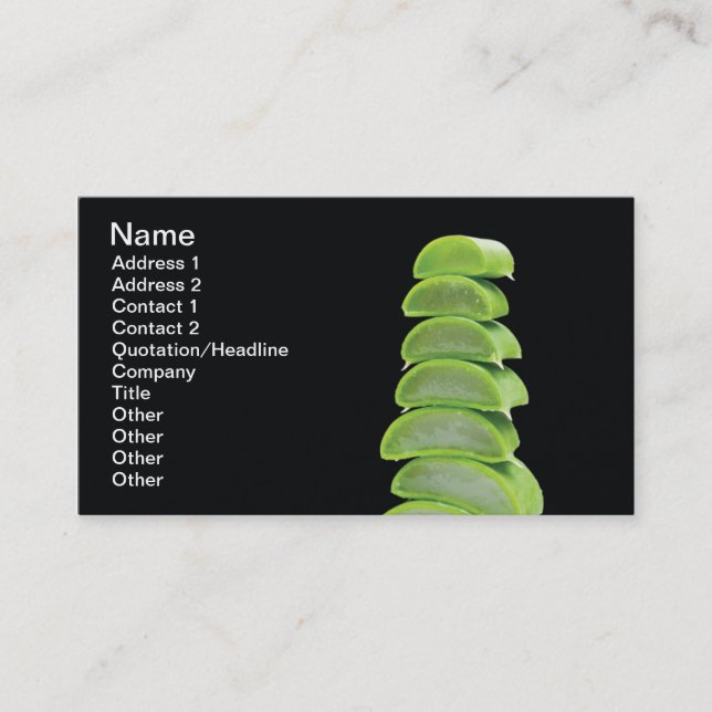 Alo Vera slices Business Card (Front)