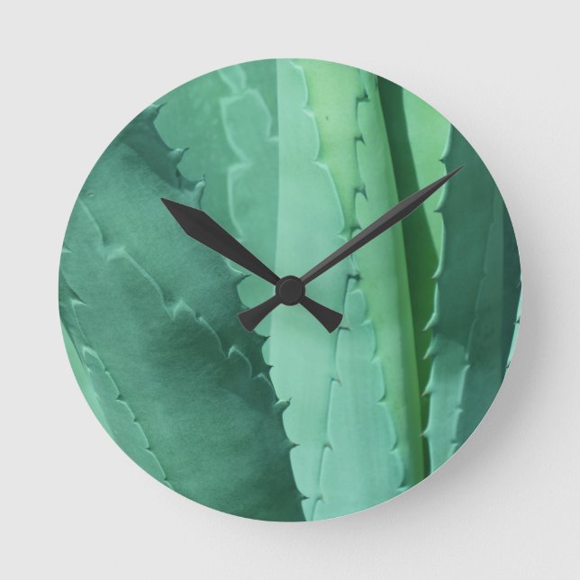 Aloe - Macro Fine Art Photographer Round Clock (Front)
