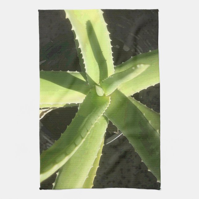 Aloe Plant Tea Towel (Vertical)