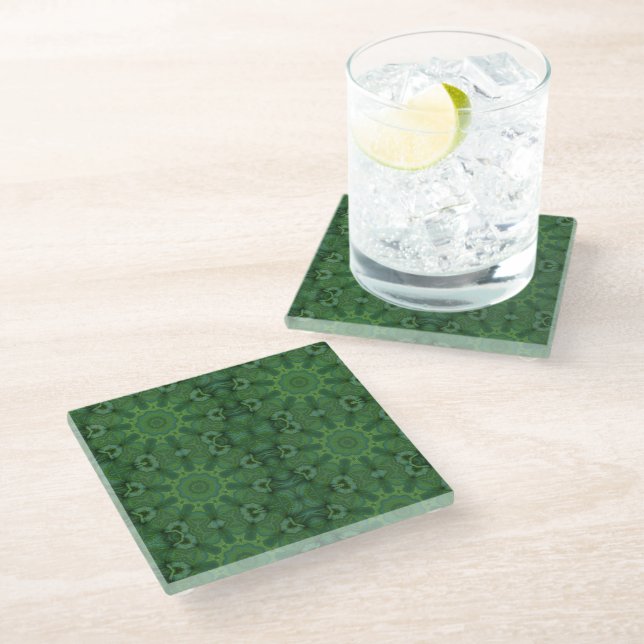 Aloe There Glass Coaster (Angled)