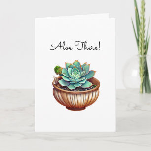 Aloe There! Watercolor Aloe Vera Plant Card