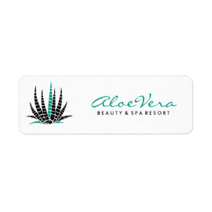 Aloe Vera Black And Teal Illustration