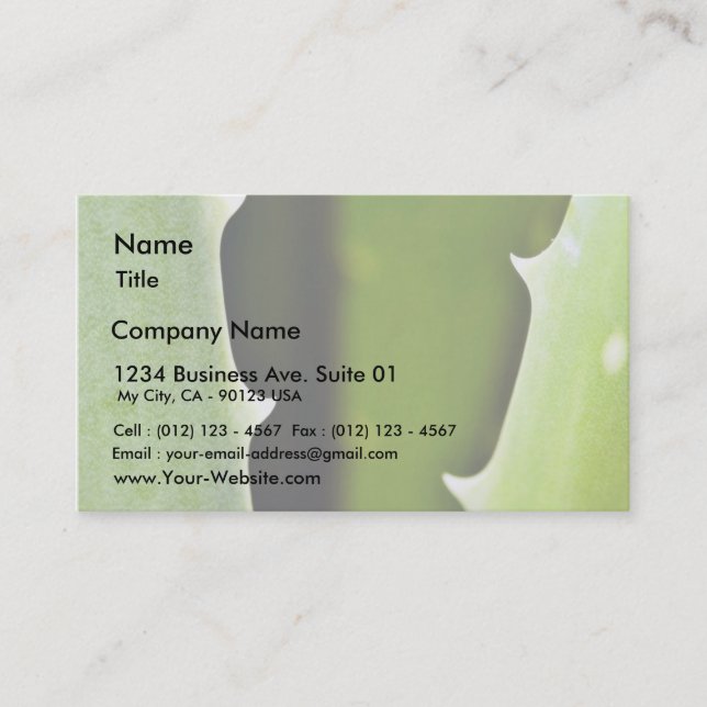 Aloe Vera Business Card (Front)
