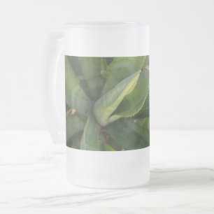 Aloe Vera Frosted Glass Beer Mug