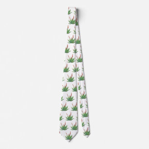 Aloe Vera Pattern Neck Tie