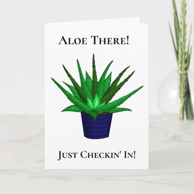 Aloe Vera Pun | Friendship I Miss You Card (Front)