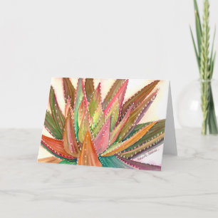 Aloe watercolor greeting card by Debra Lee Baldwin