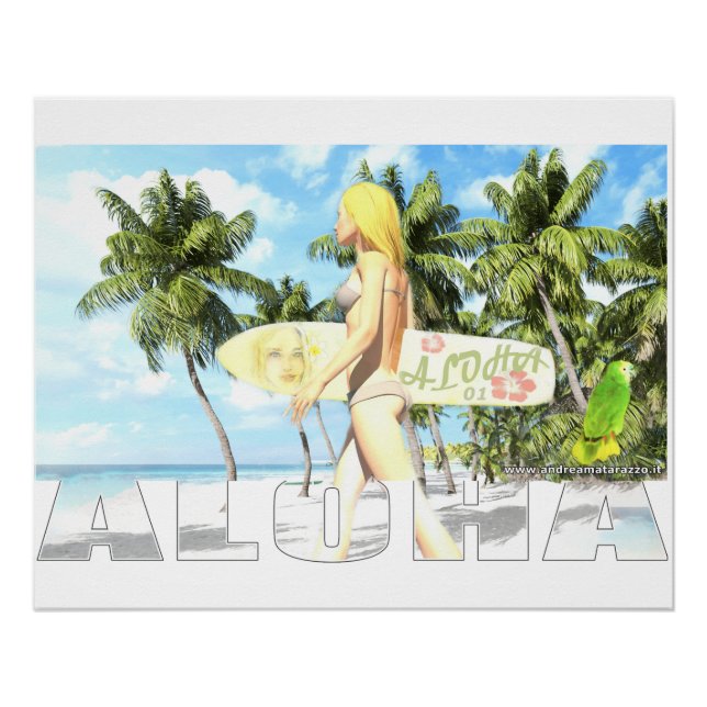 Aloha 01  Glossy Poster (Front)