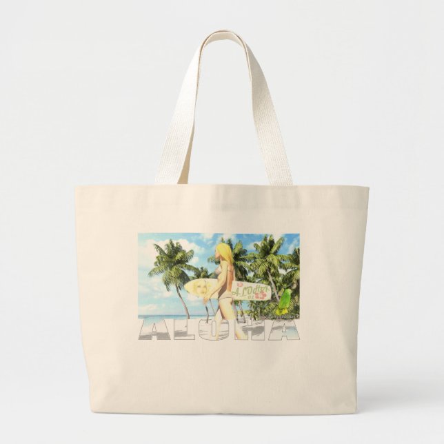 Aloha 01  large tote bag (Front)