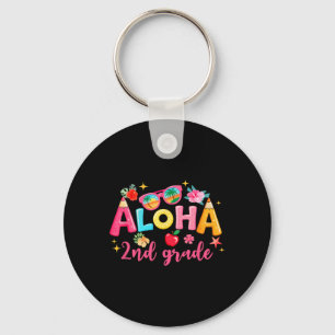 Aloha 2nd Grade Summer Vacation Beach Teacher Scho Key Ring