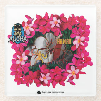 ALOHA 3 1 GLASS COASTER