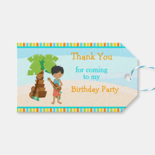 Aloha African American Boy Gift Tags