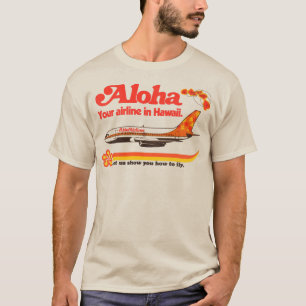Aloha Airlines Defunct Hawaii Tourist Plane T-Shirt