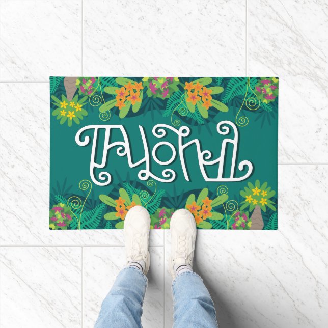 Aloha Ambigram Welcome Mat (Indoor)