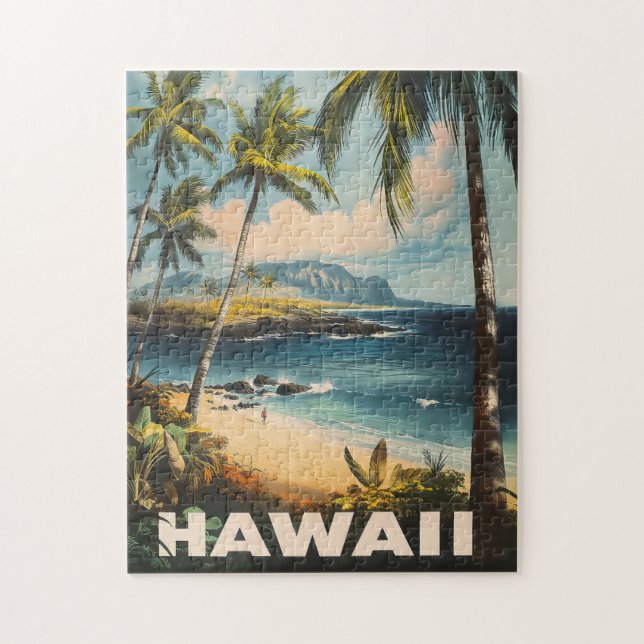 Aloha Awaits: A Vintage Hawaii Jigsaw Puzzle (Vertical)