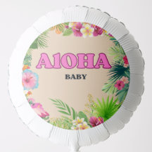 Aloha Baby- Baby Shower Balloons. 
