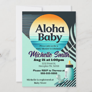Aloha Baby Invitation