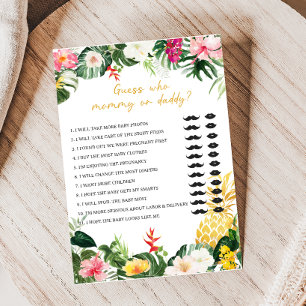 Aloha Baby Pineapple Baby Shower Guess Who Game