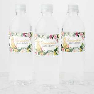 Aloha Baby Pineapple Baby Shower Water Bottle Label