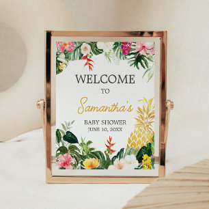 Aloha Baby Pineapple Baby Shower Welcome Sign