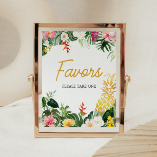 Aloha Baby Pineapple Shower Favors Sign