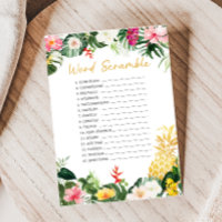 Aloha Baby Pineapple Shower Word Scramble Game