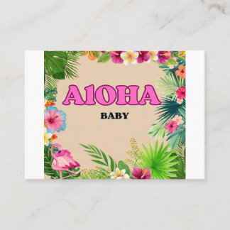 Aloha Baby Shower Theme- Envelope Enclosure Card