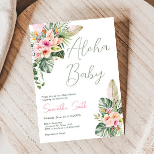 Aloha Baby Tropical Baby Shower Invitation