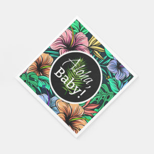 Aloha Baby Tropical Hibiscus Theme Baby Shower Napkin