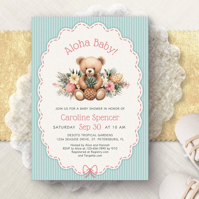 Aloha Baby Tropical Summer Shower Invitation (Creator Uploaded)