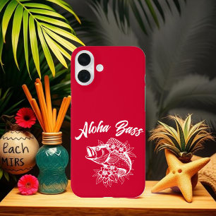 Aloha Bass Hawaiian Cherry Red iPhone 16 Plus Case