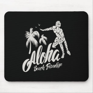 Aloha Beach Paradise Surf Surfing Mouse Mat