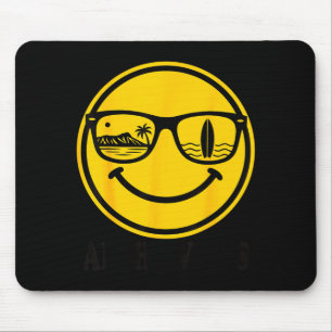 Aloha beach smile face hawaii surf ocean summer mouse mat