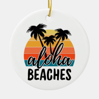 Aloha BEACHES Ceramic Tree Decoration
