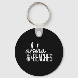Aloha Beaches Cute Beach Bridal Bachelorette Party Key Ring