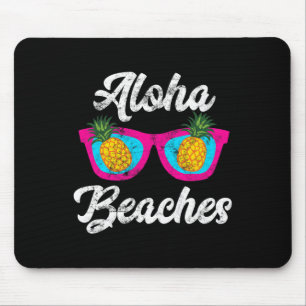 Aloha Beaches Funny Tropical Hawaiian Pineapple Su Mouse Mat