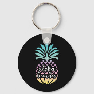 Aloha Beaches Hawaii Hawaiian Pineapple Cute Beach Key Ring