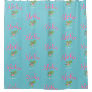 Aloha Beaches Hawaiian Style Summer Cool Shower Curtain