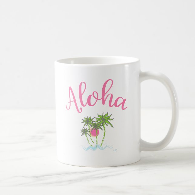 Aloha Beaches Hawaiian Style Summera Coffee Mug (Right)