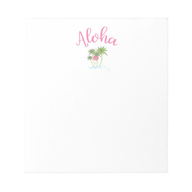 Aloha Beaches Hawaiian Style Summera Notepad (Front)